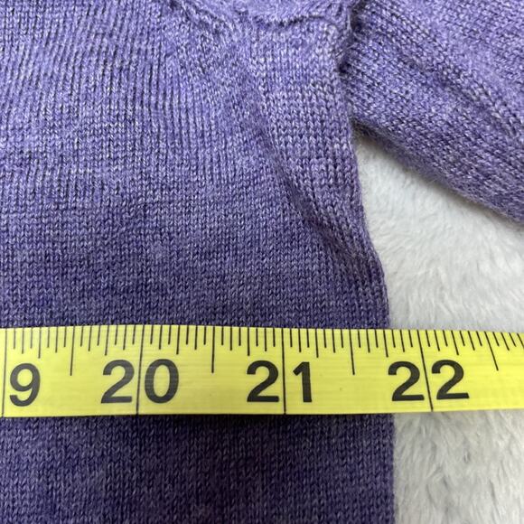 Calvin Klein Extra Fine Merino Wool Sweater Mens XL Purple V Neck Preppy Office - Picture 7 of 8